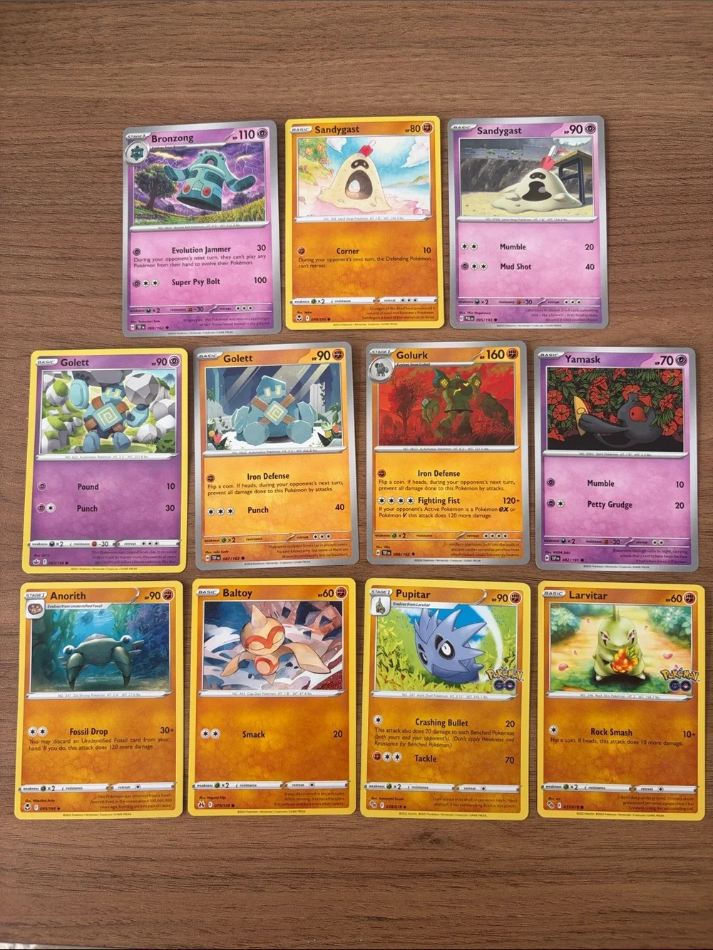 🏜️ Ancient Ruins Pokémon Card Lot | Golurk Yamask Sandygast Larvitar ✨5/$25✨
